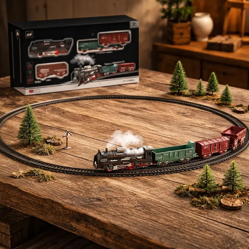Tren Clásico Realista Con Vapor Luces Y Sonidos