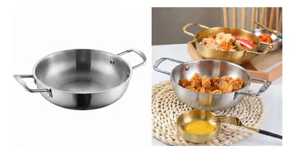 Sartén Coreana De Acero Inoxidable 24cm Con Dos Orejas Acero Inoxidable