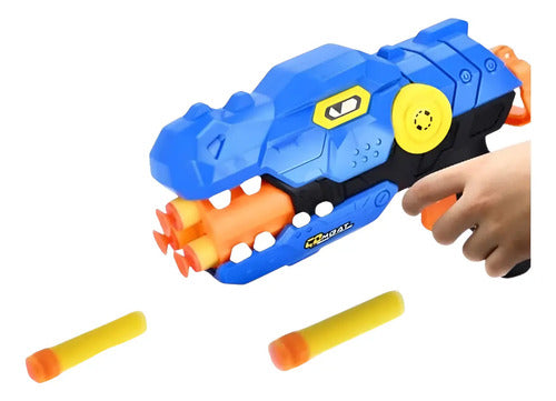Pistola Lanza Dardos X6 Azul Azul