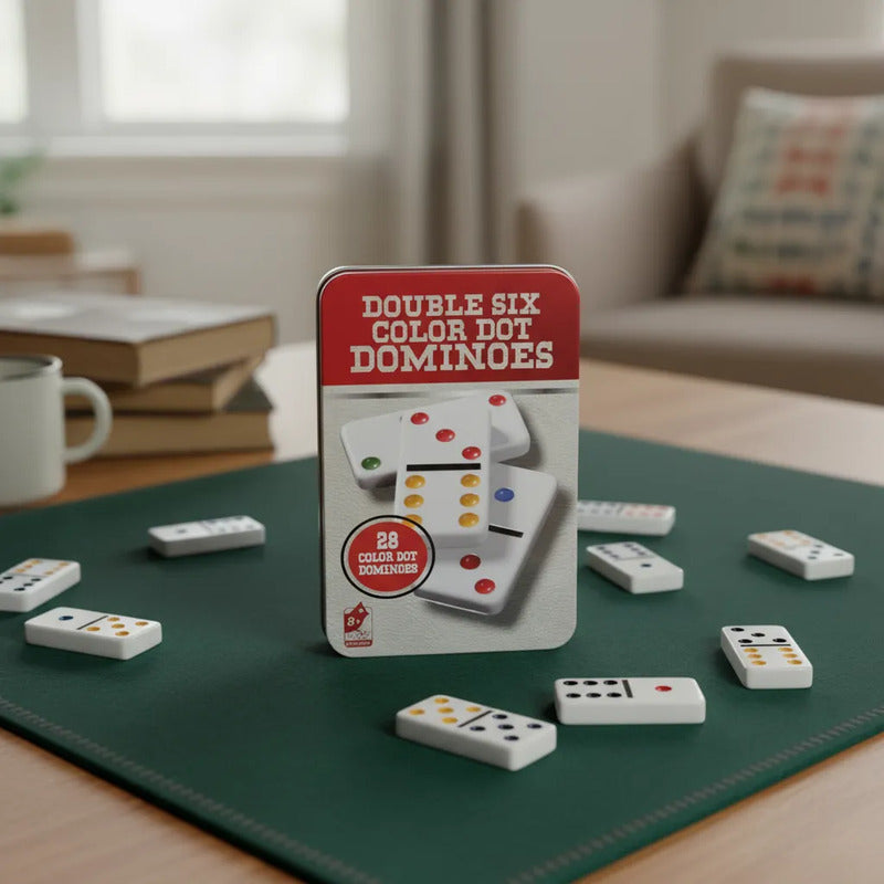 Juego De Domino 28 Piezas En Caja Metalica