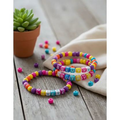 Set De Pulseras Y Mostacillas So Beads