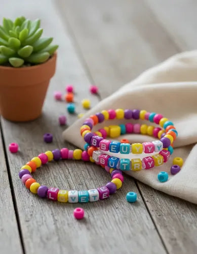 Set De Pulseras Y Mostacillas So Beads