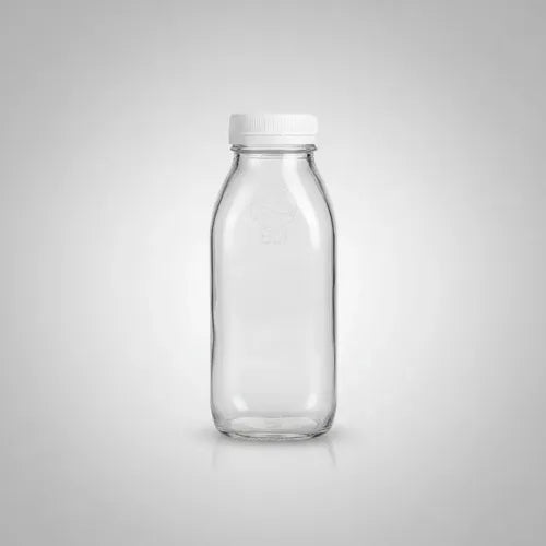 Pack 6 Frascos De Vidrio Para Jugos Con Tapa Plástica 500ml Vidrio