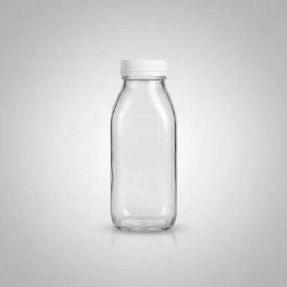 Pack 6 Frascos De Vidrio Para Jugos Con Tapa Plástica 500ml Vidrio