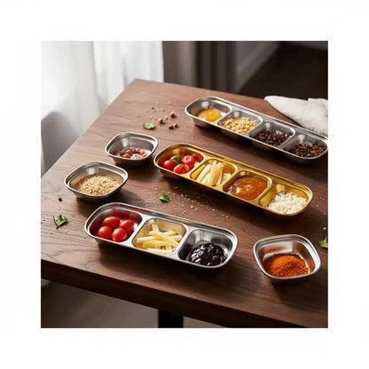 Pack 4 Pocillos Salsas Acero Inoxidable Dip Cocina Acero Inoxidable