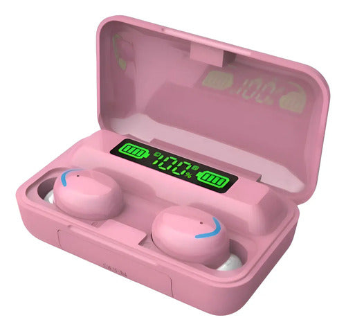Audífonos Bluetooth Inalámbricos F9-5 Pantalla Táctil Rosa
