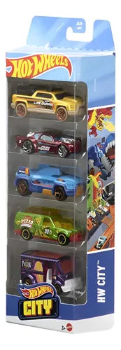 Carrito Hot Wheels Pack 5 City 2025 Jbj75 Mattel Pizza Froz