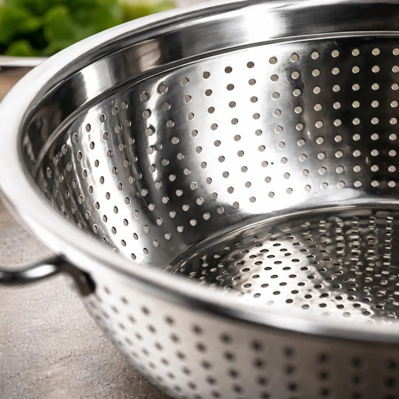 Colador Acero Inoxidable 30cm Verduras Fideos Cocina Acero Inoxidable