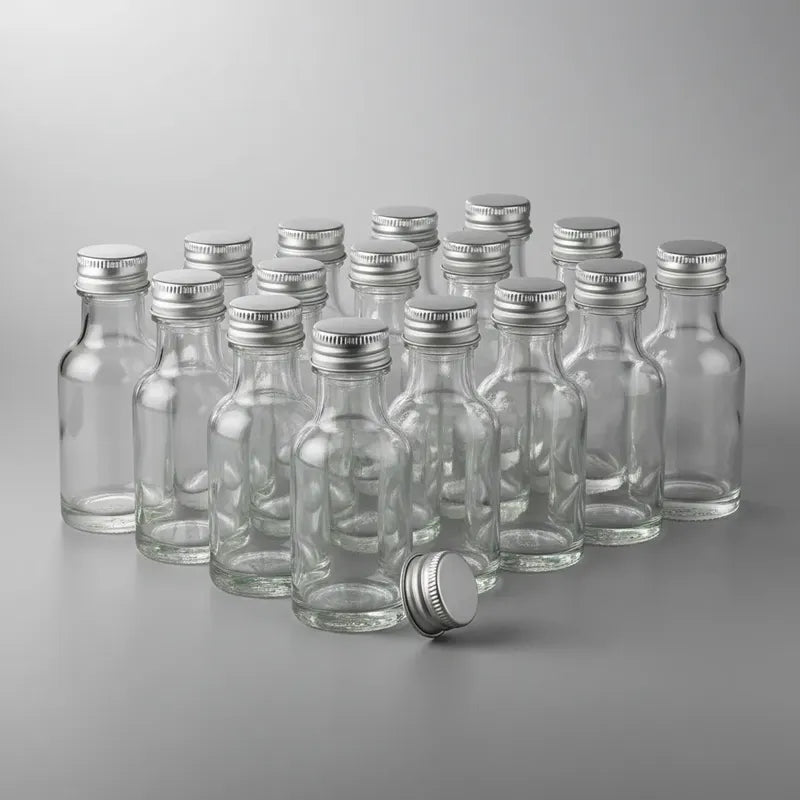 Pack 12 Frascos De Vidrio Ideal Para  Aceite O Esencias Vidrio