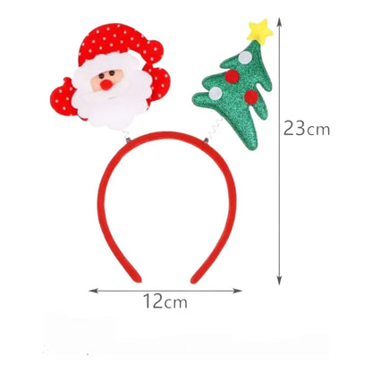 Cintillo Adornos Navideños De 23x12 Cm Rojo