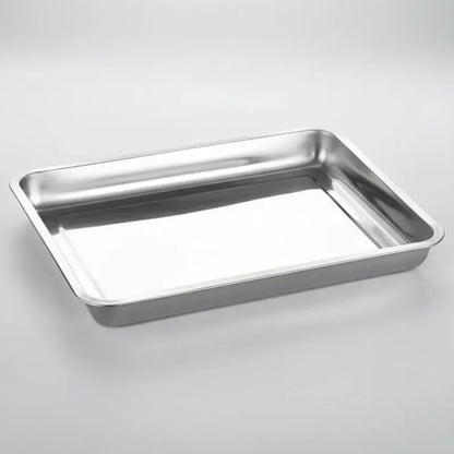 Pack De 3 Platos De Acero Inoxidable 50 X 35 4.8cm Plateado