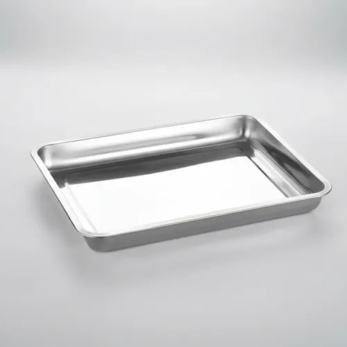 Pack De 3 Platos De Acero Inoxidable 50 X 35 4.8cm Plateado