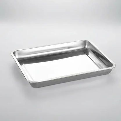 Pack De 3 Platos De Acero Inoxidable 50 X 35 4.8cm Plateado