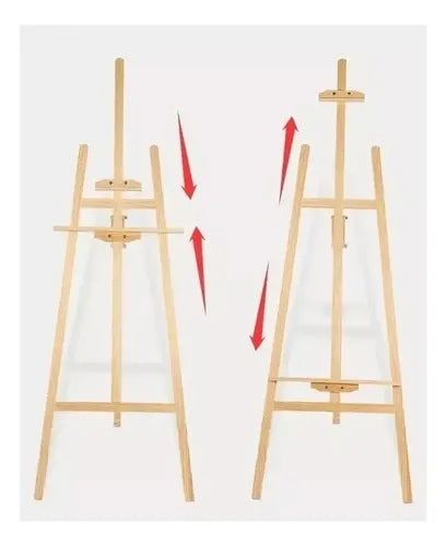 Atril Caballete Ajustable Madera Tope Altura De 90cm Pro