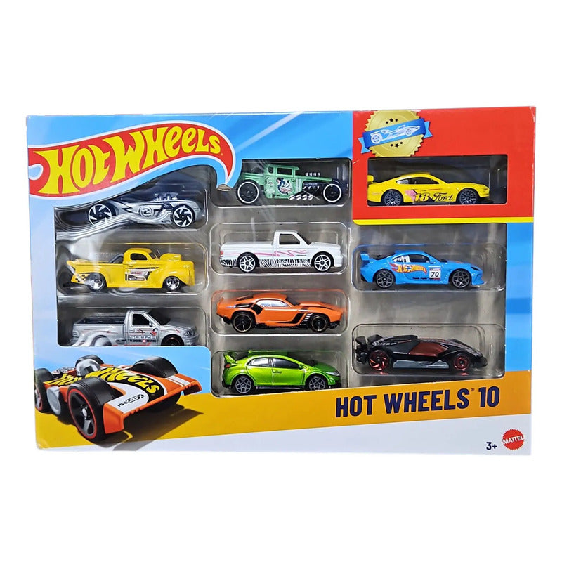 Hot Wheels Pack De 10 Autos Coleccionables 1:64 Variado