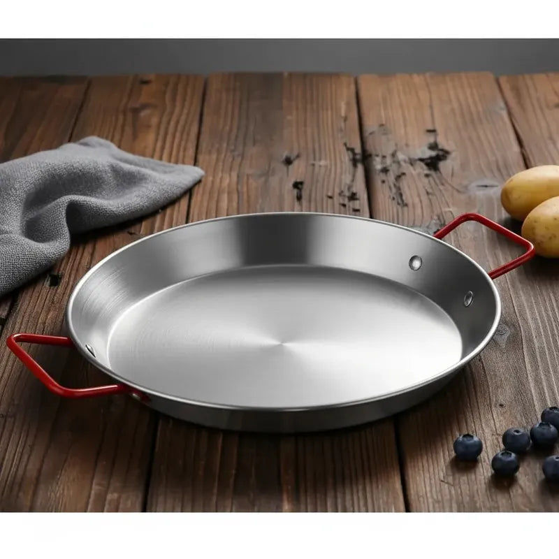 Sartén Antiadherente De 26 Cm Con Mango Rojo Acero Inoxidable