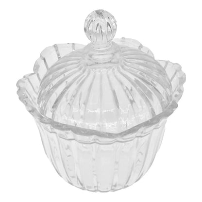 Pack 2 Azucarero De Vidrio 18cm X 16cm Vidrio