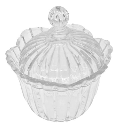 Pack 2 Azucarero De Vidrio 18cm X 16cm Vidrio