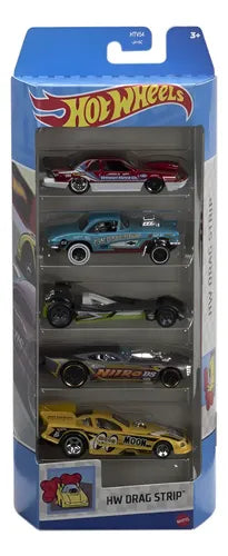 Paquete De 5 Coches Hot Wheels Hw Drag Strip, Color Mattel Color Multicolour