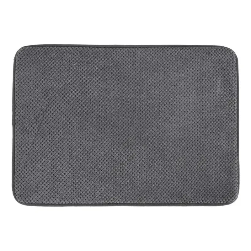 Set De Pisos Para Baño Espuma 2 Piezas Gris Gris