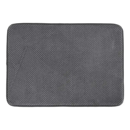 Set De Pisos Para Baño Espuma 2 Piezas Gris Gris