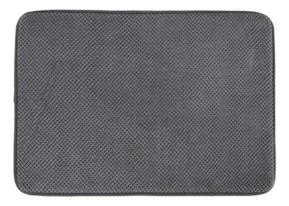 Set De Pisos Para Baño Espuma 2 Piezas Gris Gris