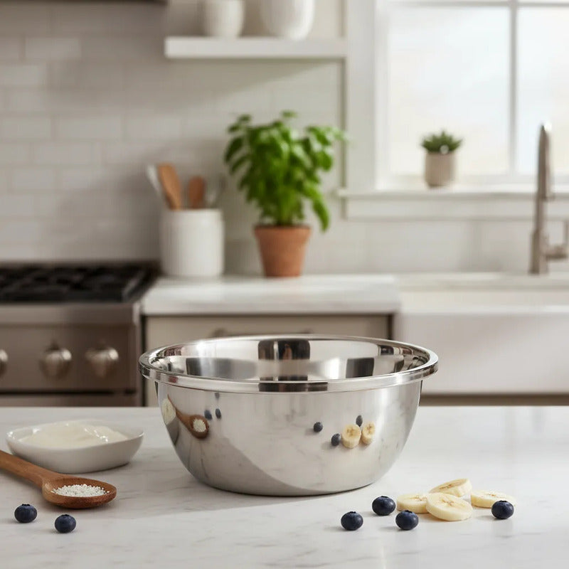 Bowl Tazón Profundo 24cm Acero Inoxidable Cocina Acero Inoxidable