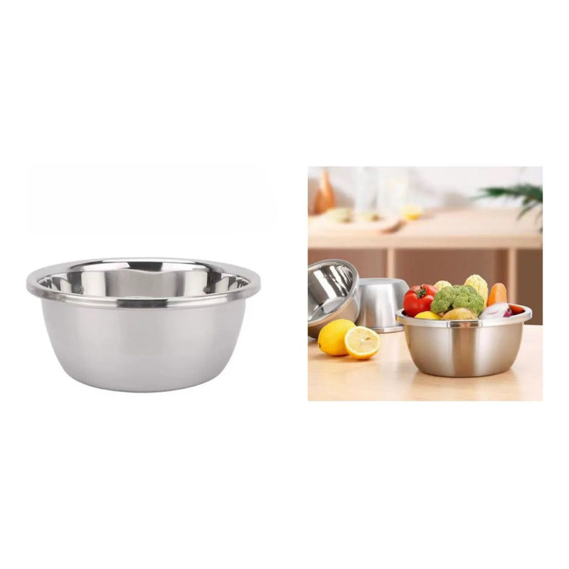 Bowl Tazón Profundo 40cm Acero Inoxidable Cocina Acero Inoxidable