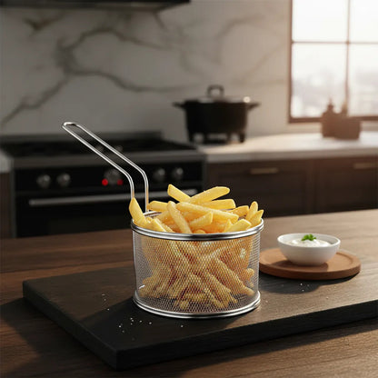 Canasto Canastillo Freidor Papas Fritas Metal 8x8 Cm