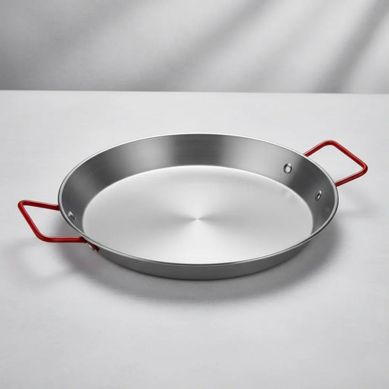 Sartén Antiadherente De 30cm Con Mango Rojo Acero Inoxidable