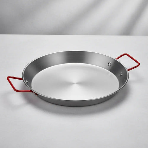Sartén Antiadherente De 30cm Con Mango Rojo Acero Inoxidable