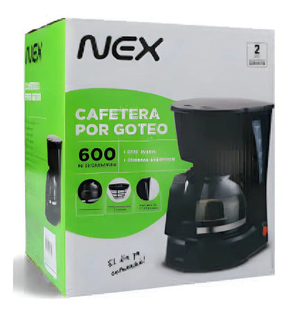 Cafetera Por Goteo Nex Cf-650 4 Tazas 600ml Negra Automática Negro