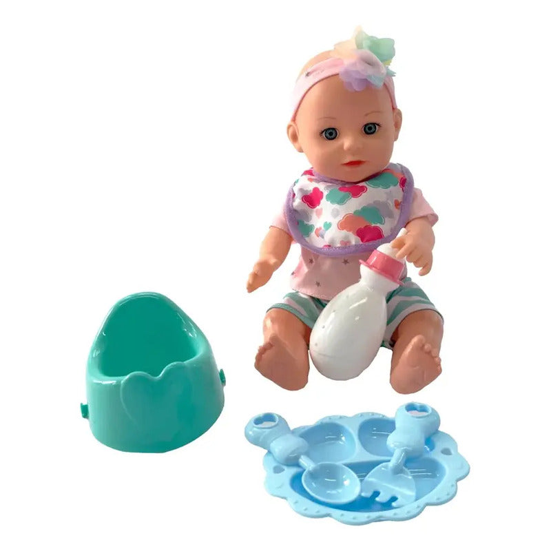 Muneca 36cm C/12 Sonidos Y Hace Pipi