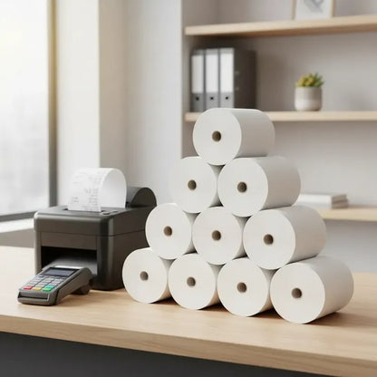Caja 50 Rollos Papel Térmico 55x40 Rollo Para Boleta Factura Blanco