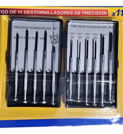 Juego De Atornilladores Precisión 11 Piezas