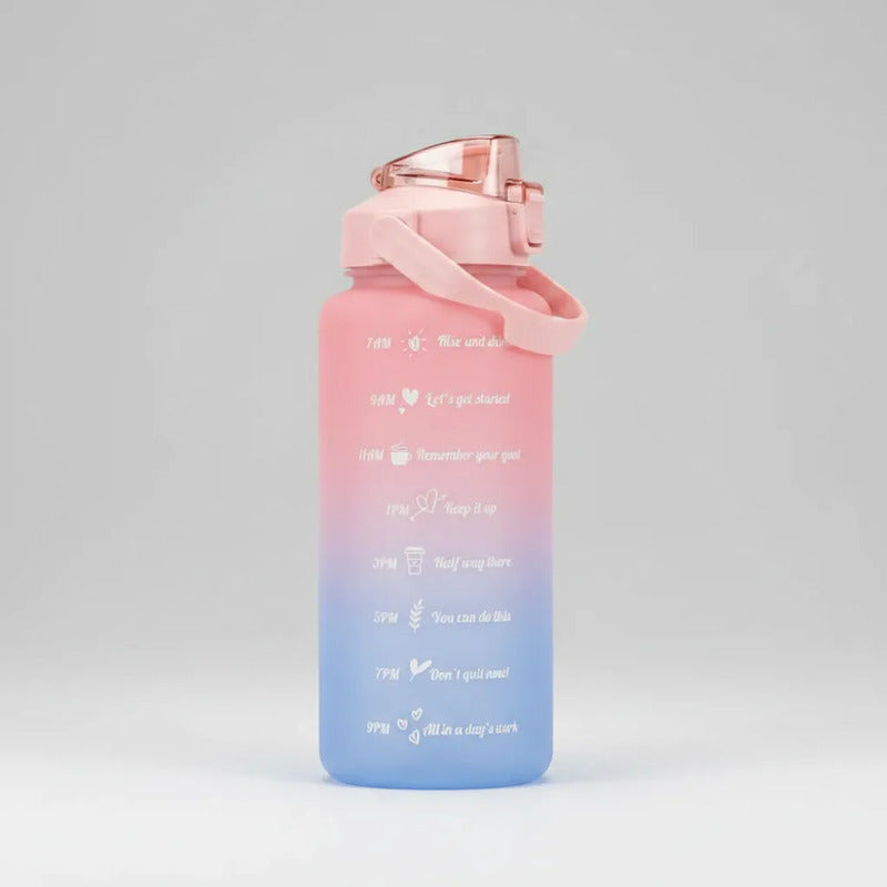 Botella Deportiva Motivacional 2l Para Hidratación Rosa