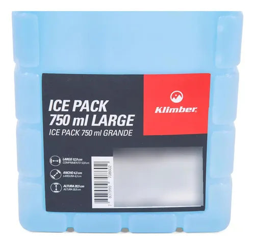 Hielo Artificial Ice Pack Gel Large 750 Ml Klimber