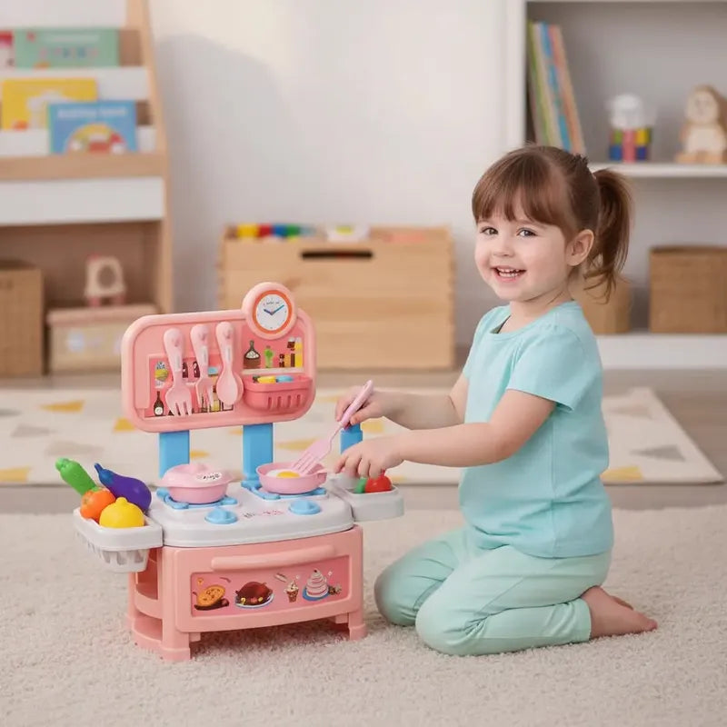 Set Chef De Cocina 20 Piezas Para Niñas Rosa