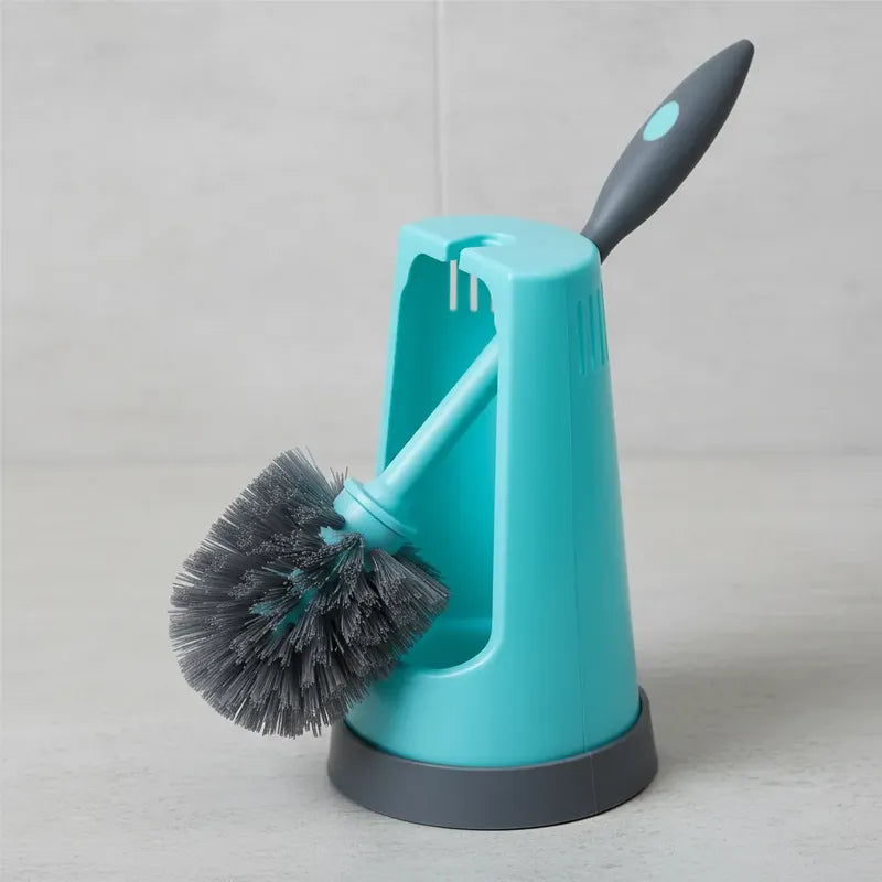 Cepillo Para Inodoro Con Cabezal Flexible 39cm Celeste