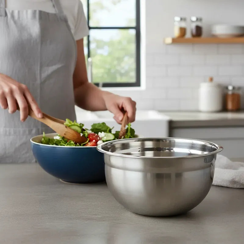 Bowl Profundo 26 Cm Acero Inoxidable Plateado