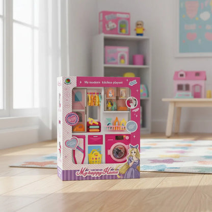 Juego De Mini Lavanderia Para Niña