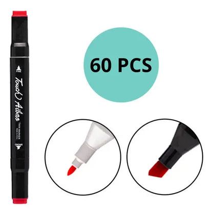 Set De Plumones 60 Marcadores Touch Plumones Doble Vario