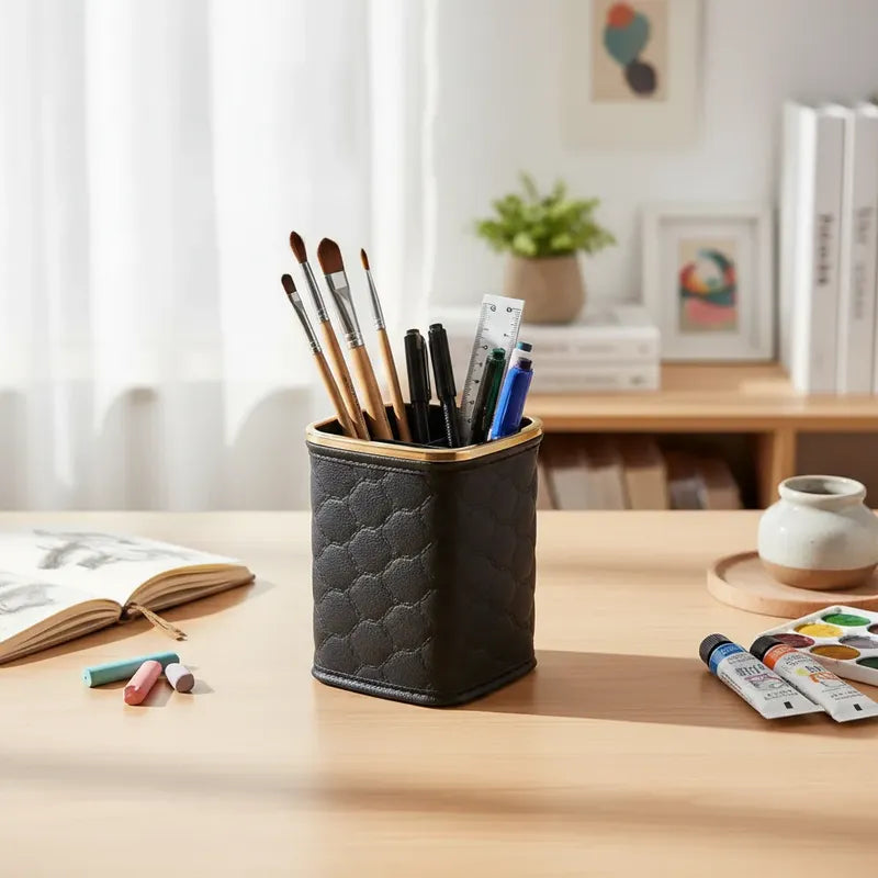 Porta Lapicero  Para Escritorio Con Divisiones 12cm