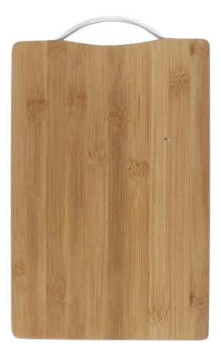 Tabla Bambú Rectangular 40x30 Cm Para Picar Lisa Bambú