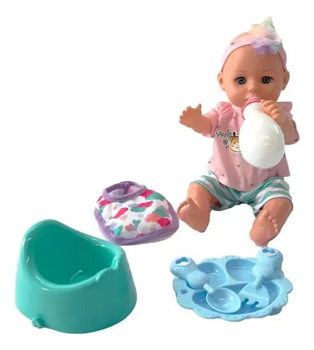 Muneca 36cm C/12 Sonidos Y Hace Pipi