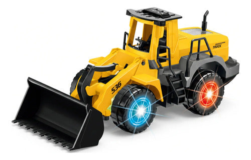 Camion Construccion Excavadora Con Luces Sonido Excavadora Amarillo