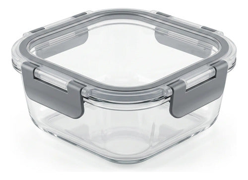 Pack De 3 Tupper Hermético Vidrio 520ml Vidrio