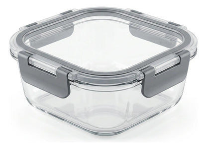 Pack De 3 Tupper Hermético Vidrio 520ml Vidrio