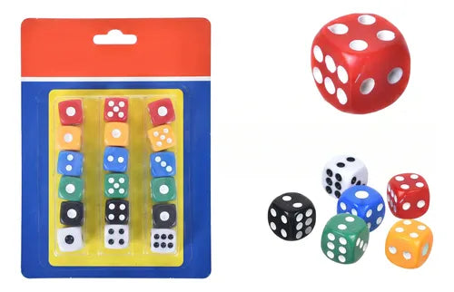 Pack De 18 Dados De Mesa Mixtos En Blíster Varios