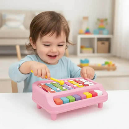 Xilófono Clásico Multicolor Juguete Dinosaurio Rosa